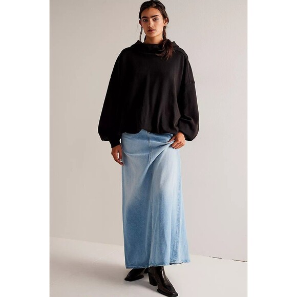 Free People We The Free Spirit Bubble Hoodie Sweatshirt Top Graphic M NWT 282904 - Picture 3 of 12